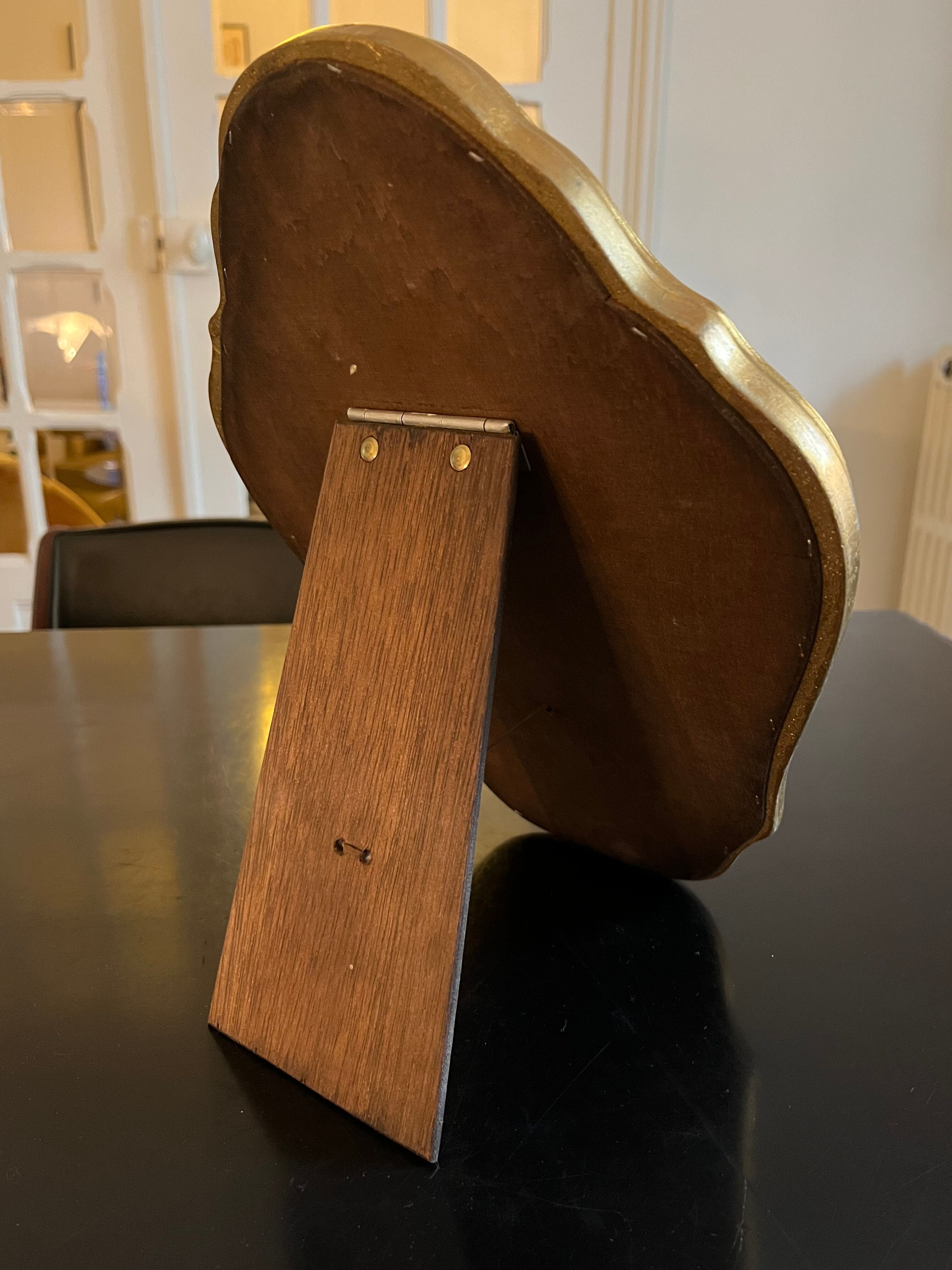 Gilded wooden table mirror