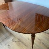 Table ronde acajou avec rallonge