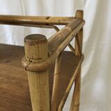 Vintage bamboo and rattan shelf