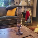 Textured smoked glass soliflore. 1970s