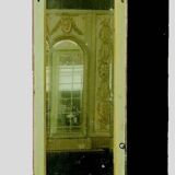 Napoleon III style mirror and woodwork console in 19th century patinated wood