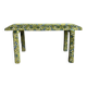 Flowered velvet bench