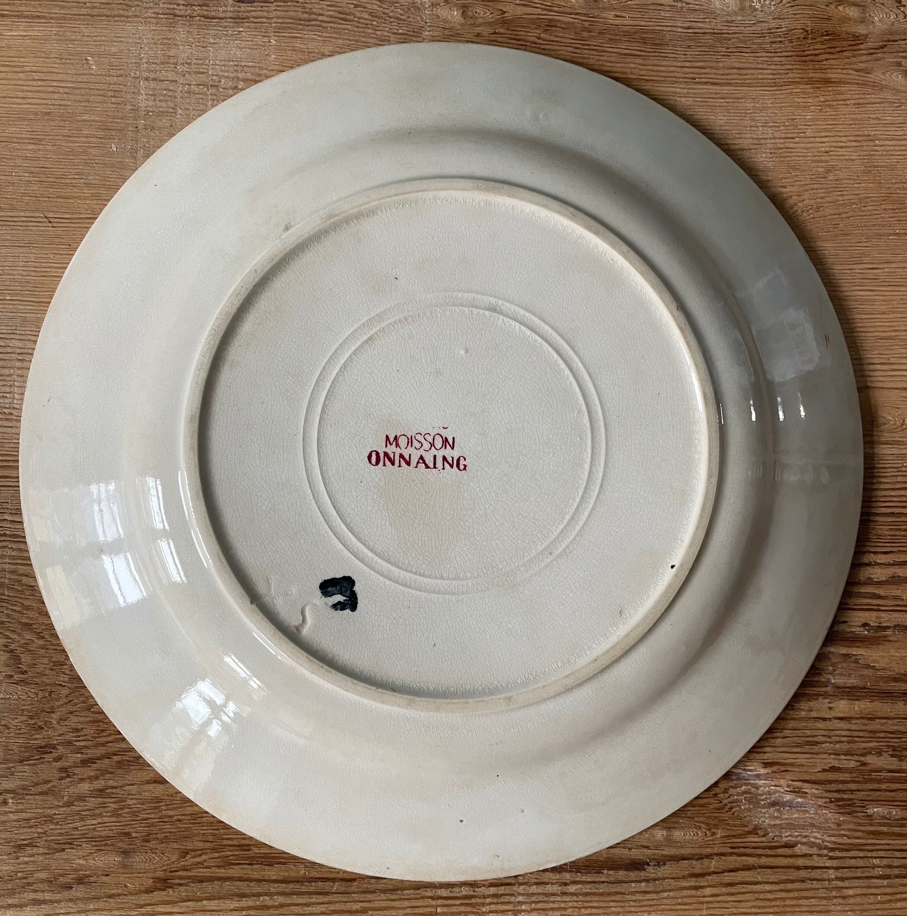 Lot de deux assiettes Terre De Fer, modèle « Moisson » Onnaing