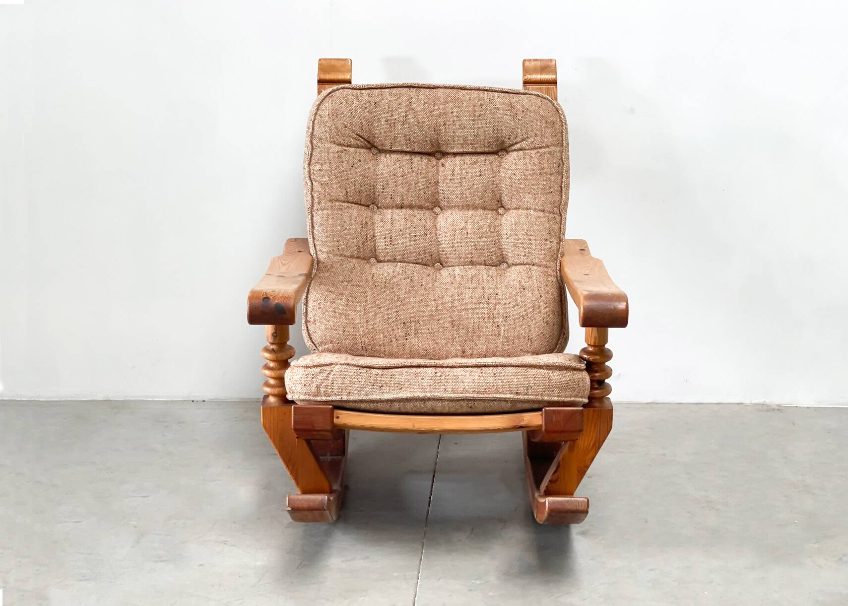 Vintage brutalist rocking chair