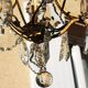 Wrought iron chandelier with pendants