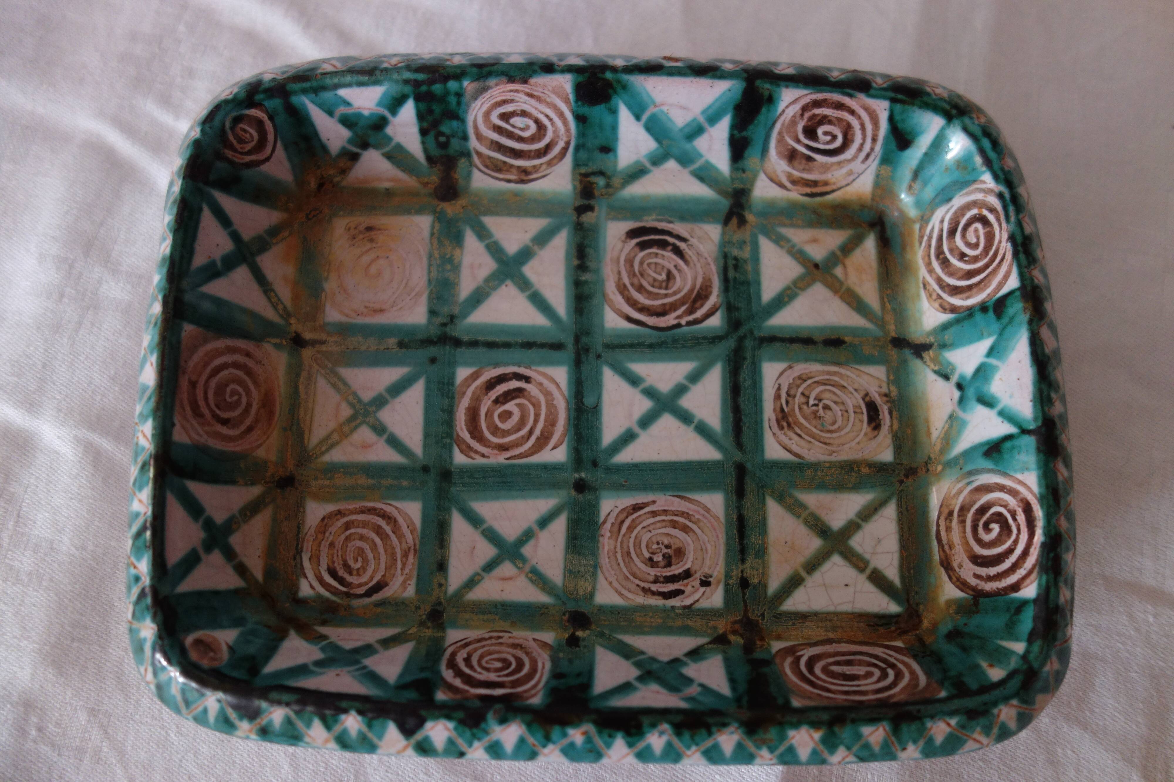RECTANGULAR PLATE 1960 by Roger PICAULT