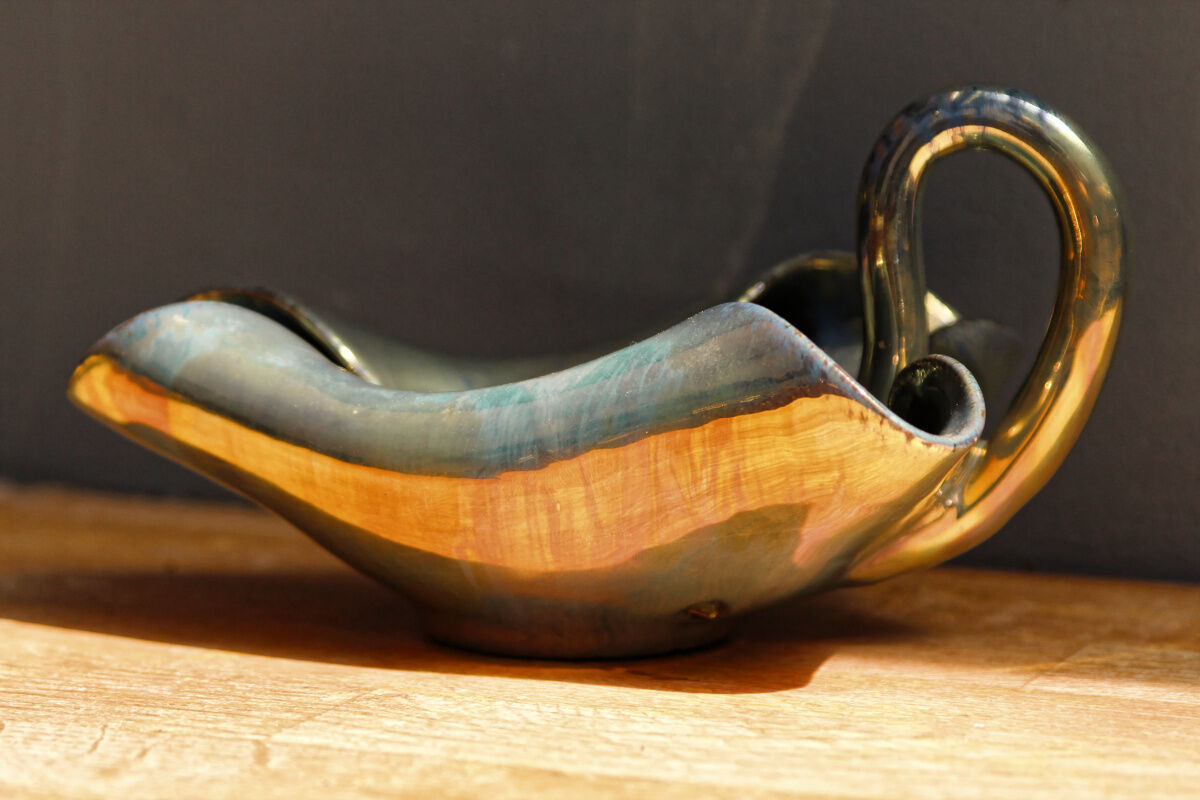 Lot of iridescent flamed sandstone, Rambervillers