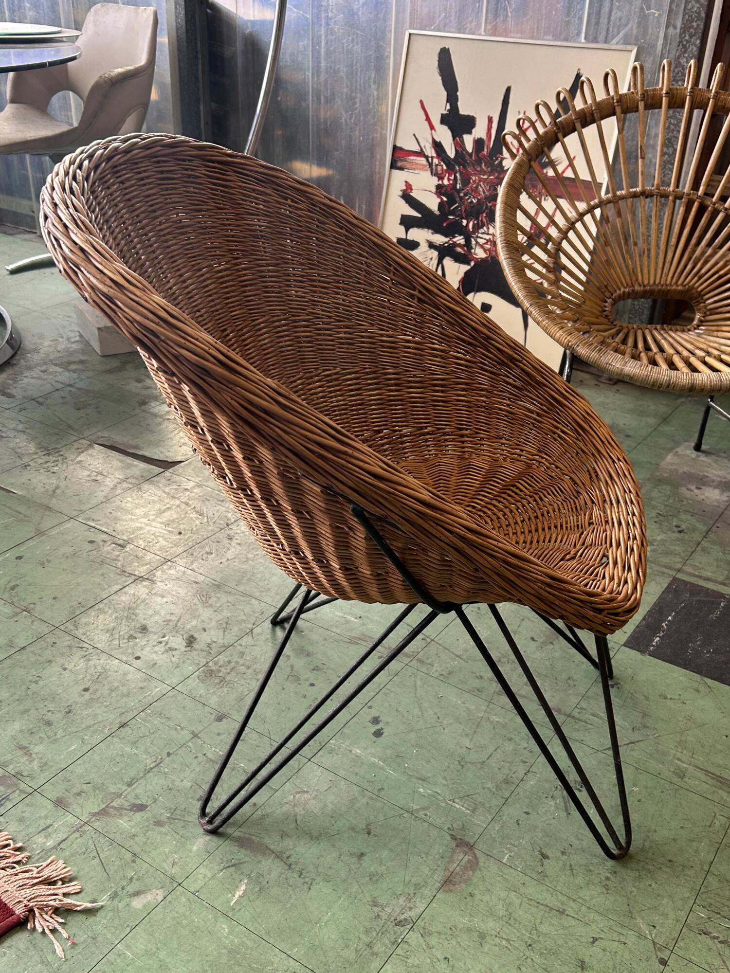 Rattan armchair Teun Velthuizen for Urotan 1950