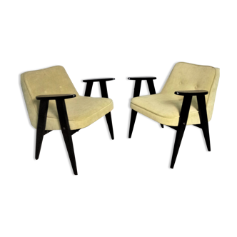Vintage armchairs by Jozef Chierowski 1960's