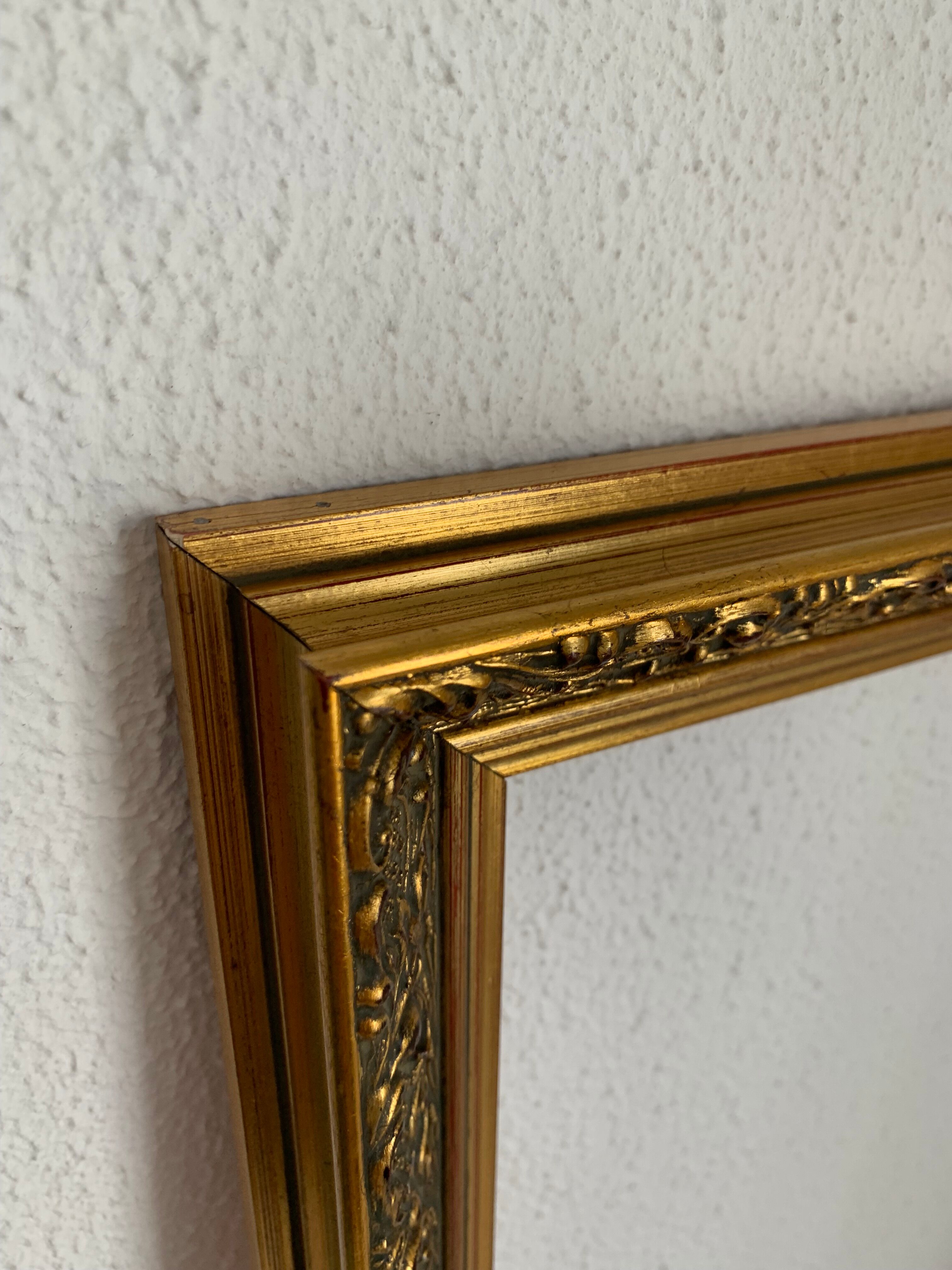 Gold leaf gilded frame for painting or print - 57 x 40 cm