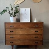 Coiffeuse, commode scandinave en palissandre, années 60