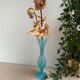 Blue opaline glass soliflore vase