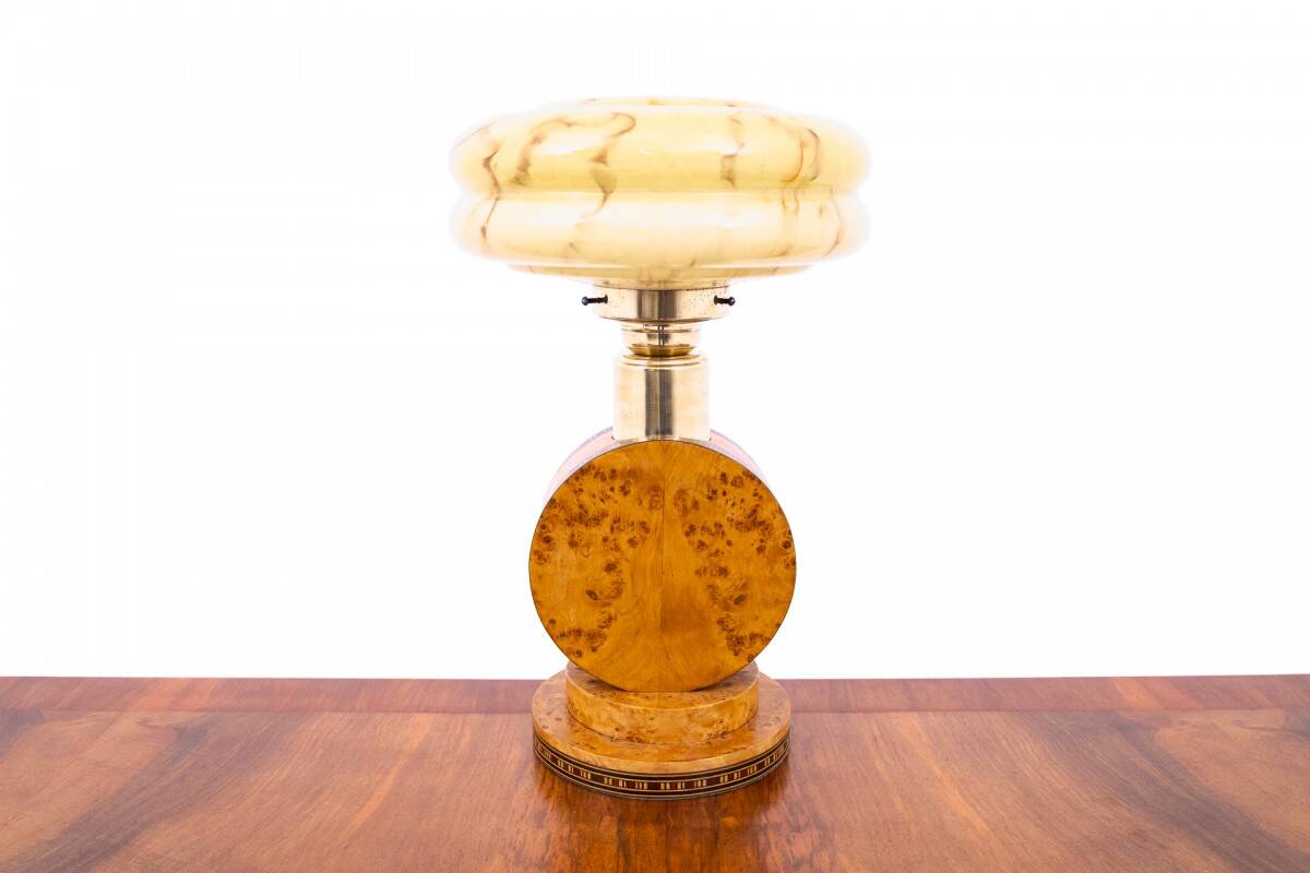 Unique Art Deco table lamp, Poland, mid-20th century.