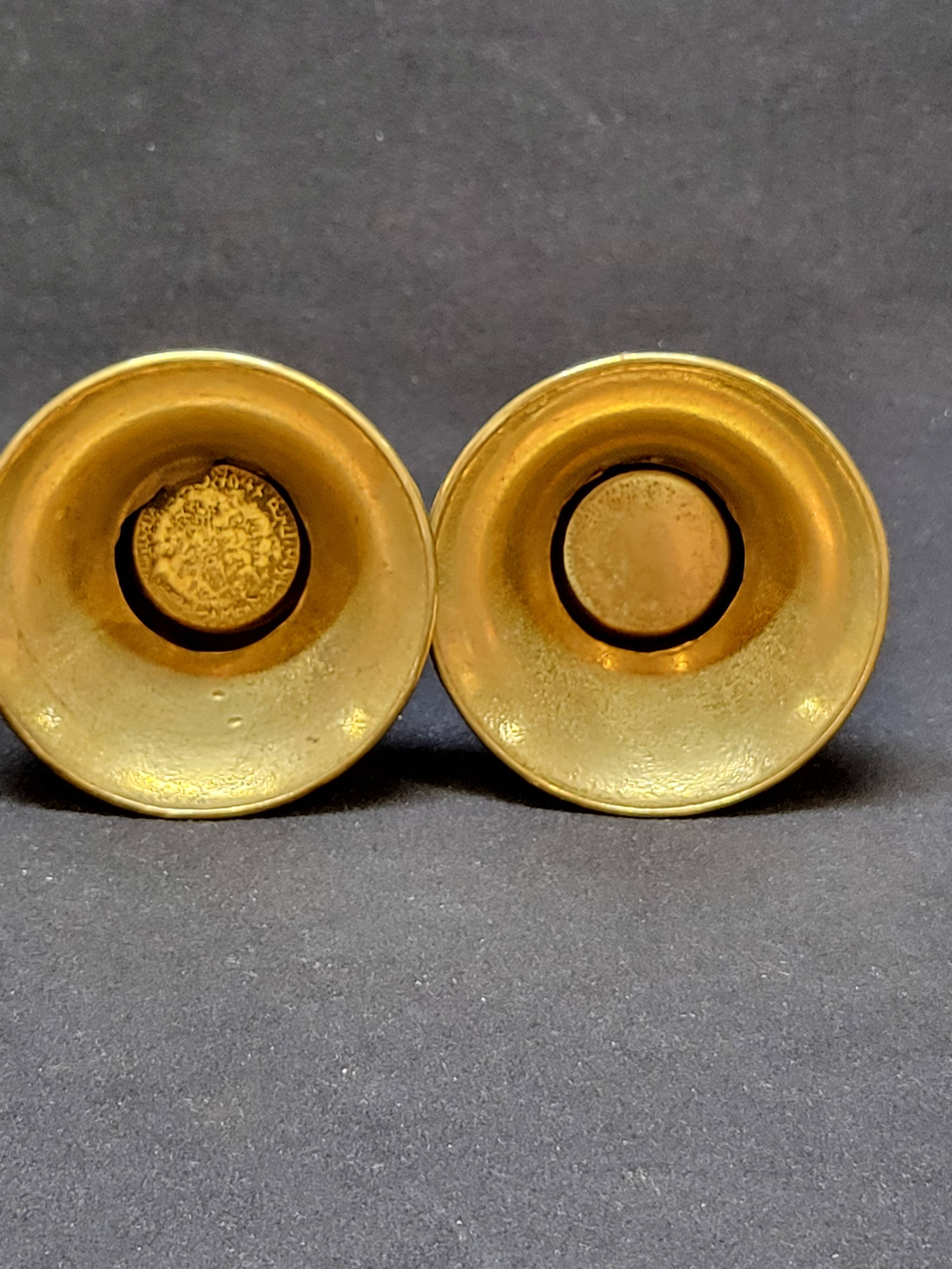 2 brass tealight candle holders