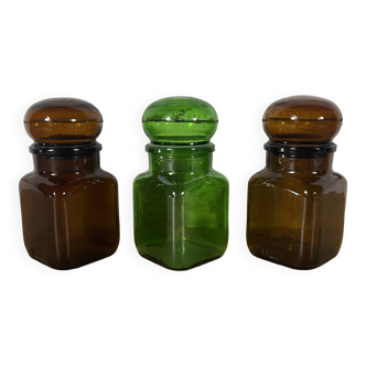 Series of 3 Pharmacy jars