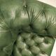 Former chesterfield green leather chair
