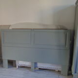 Headboard for a bed of 180 green of gray waxed finish