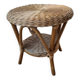 Small bamboo wicker table