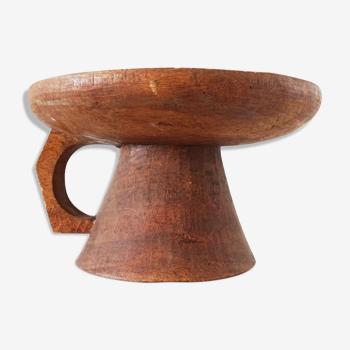 Brutalist cup in solid wood
