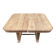 Rectangular Art Deco dining table with a central pedestal, stripped in solid oak.