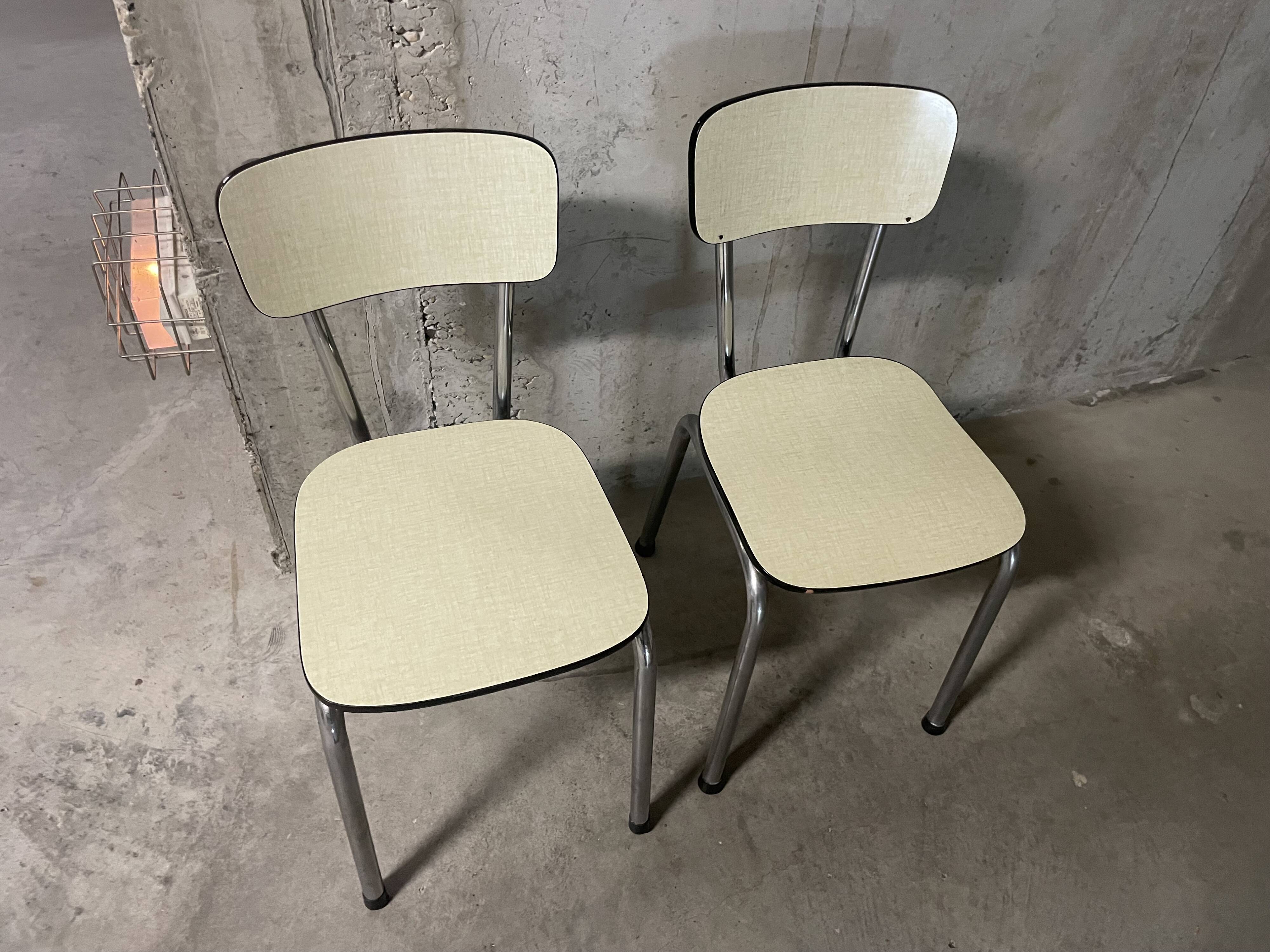 Pair of Formica chairs from the 1960s.