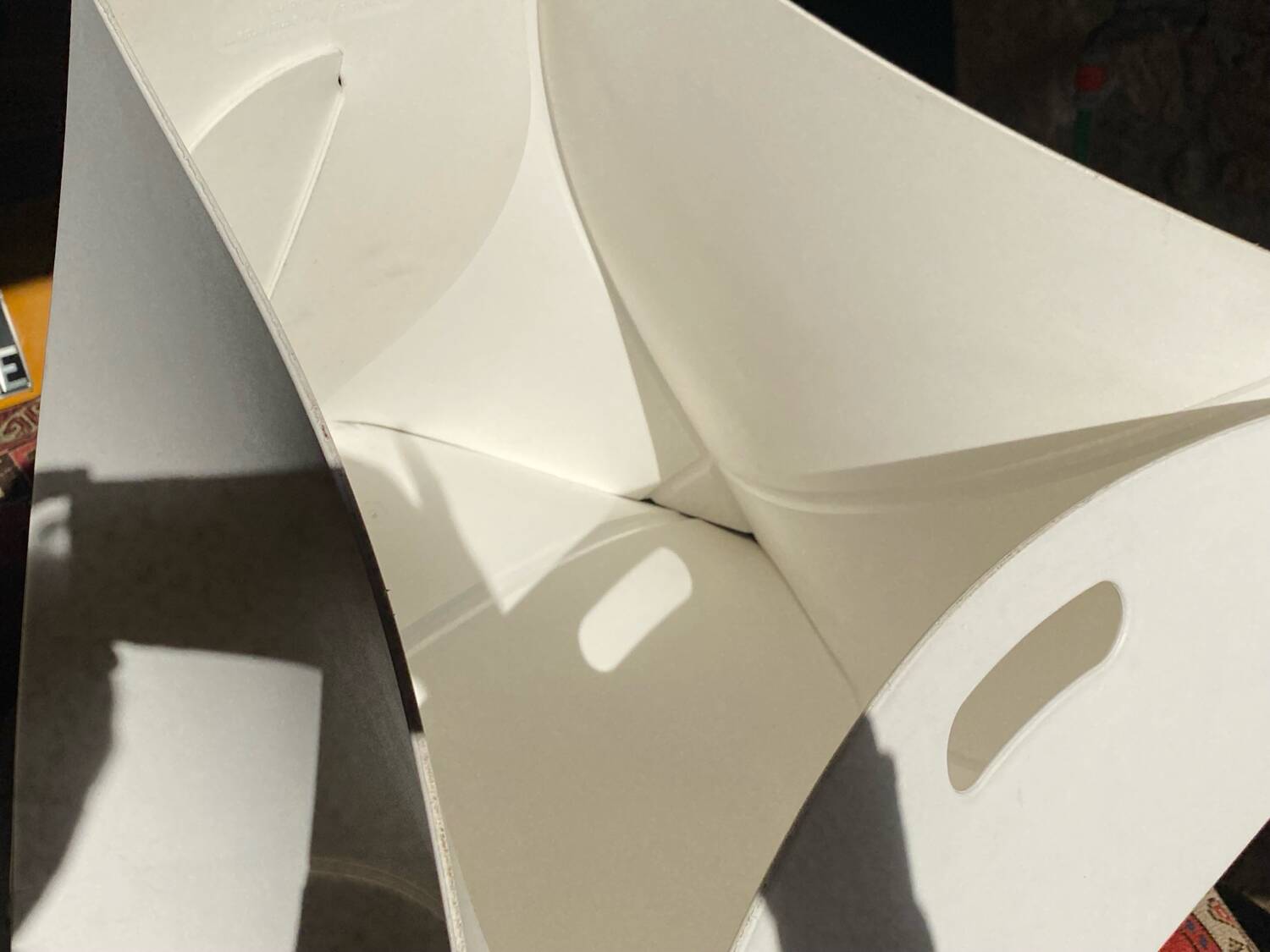 White ABS folding chair signed Flux Amsterdam circa 1980