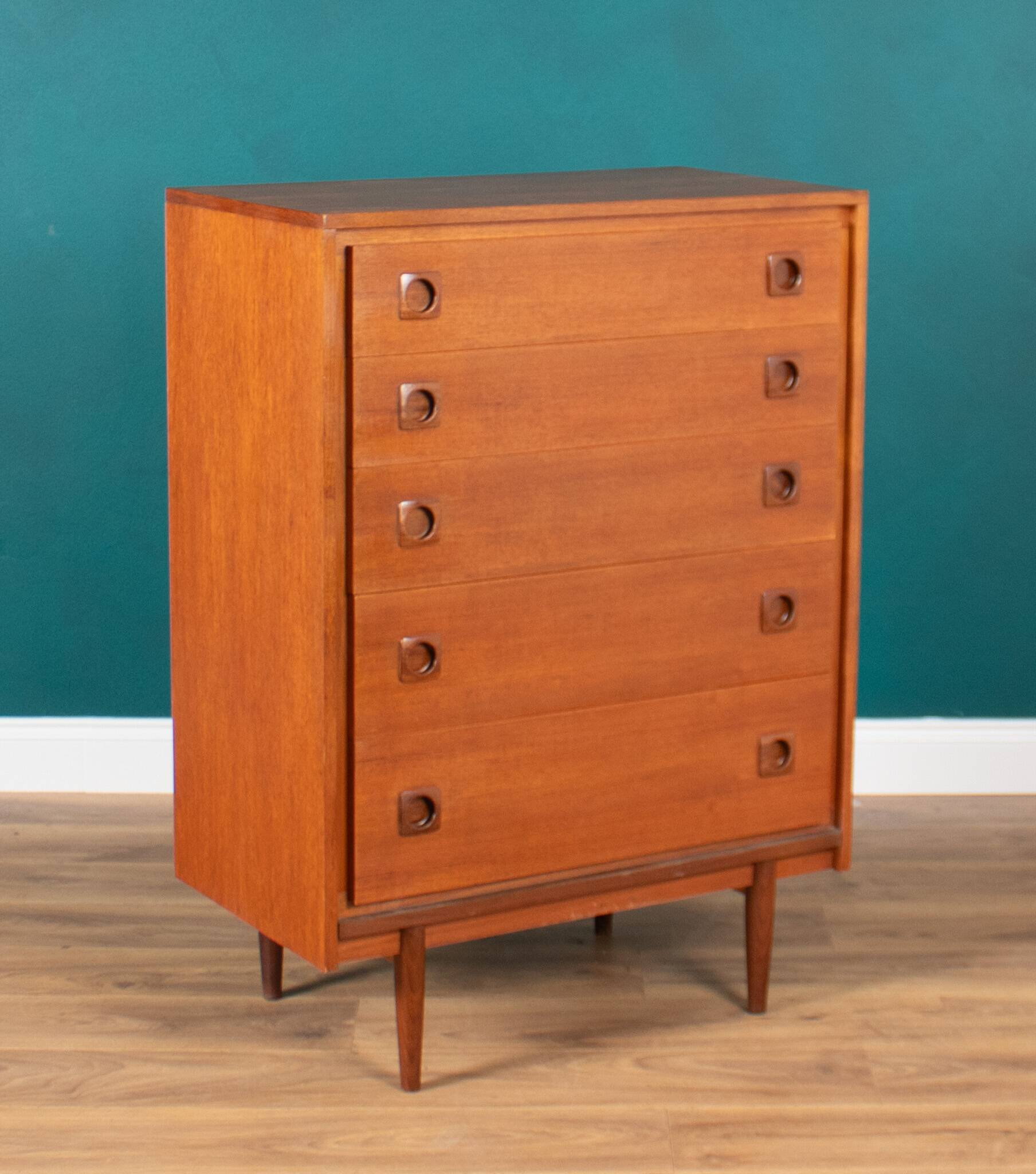 Commode rétro en teck des années 1960 BCM