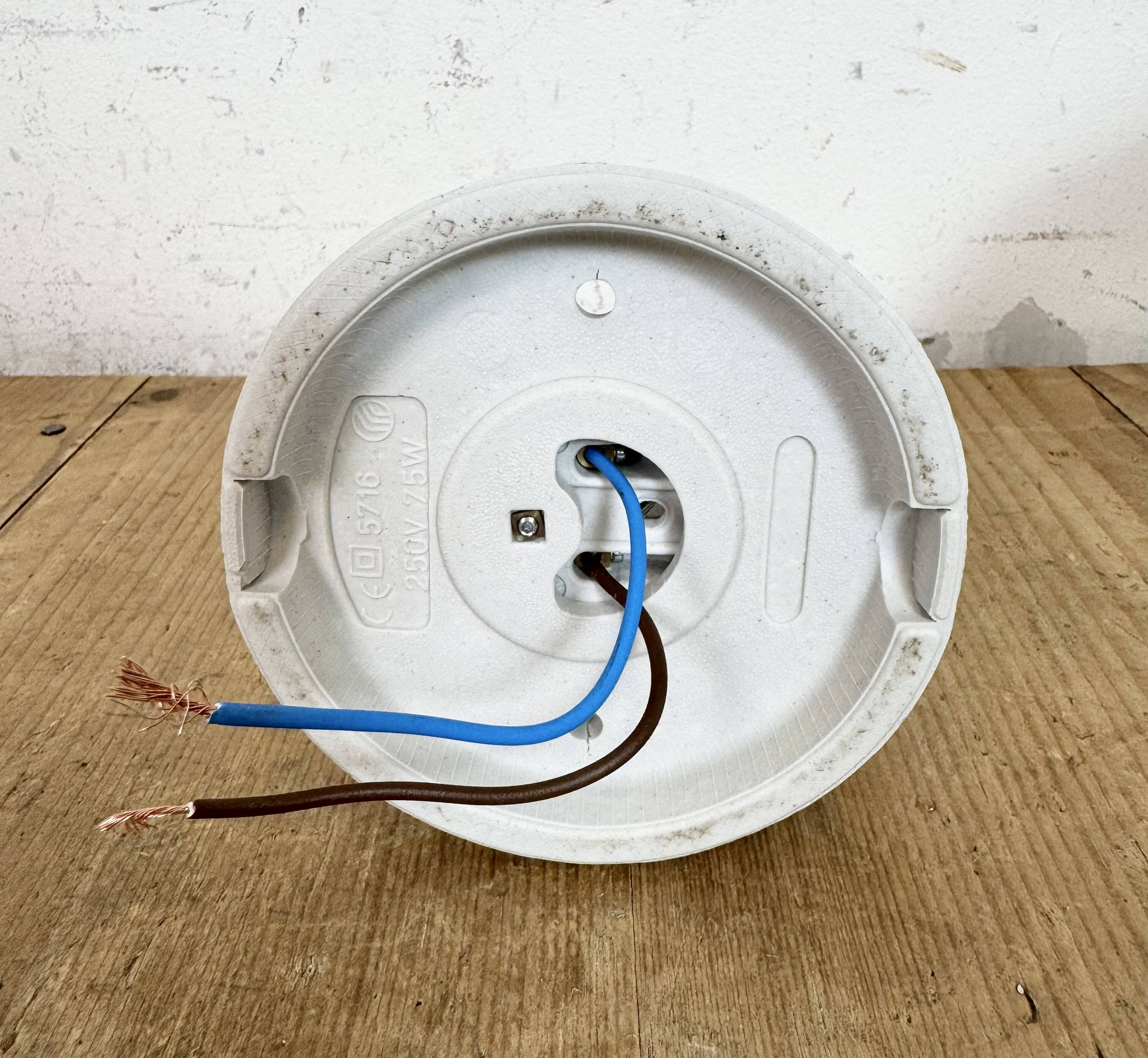 Vintage White Porcelain Ceiling Light, 1970s