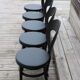 5 chaises baumann mouette noires skaï noir