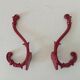 Vintage wall coat hook in enamelled cast iron