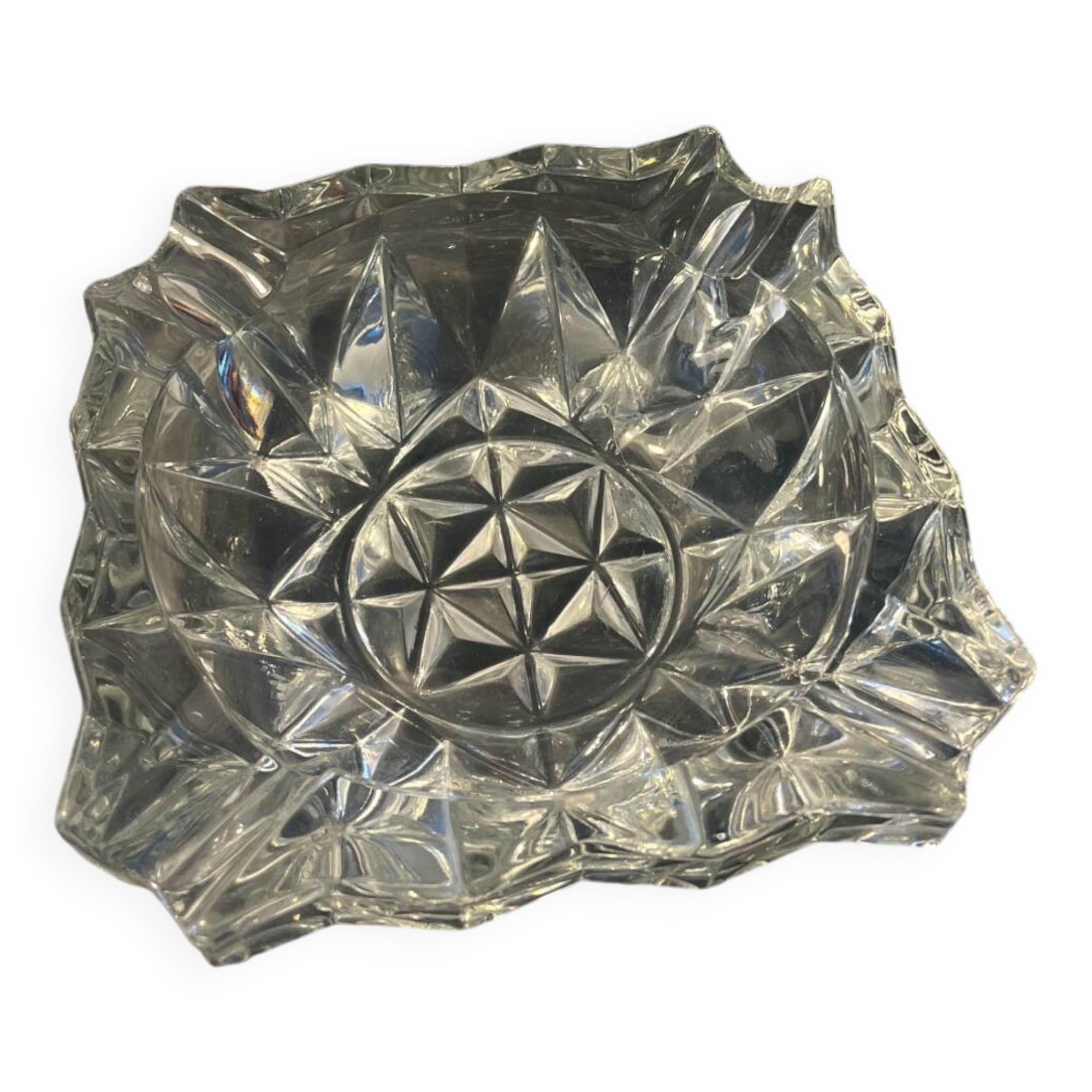 Large crystal ashtray