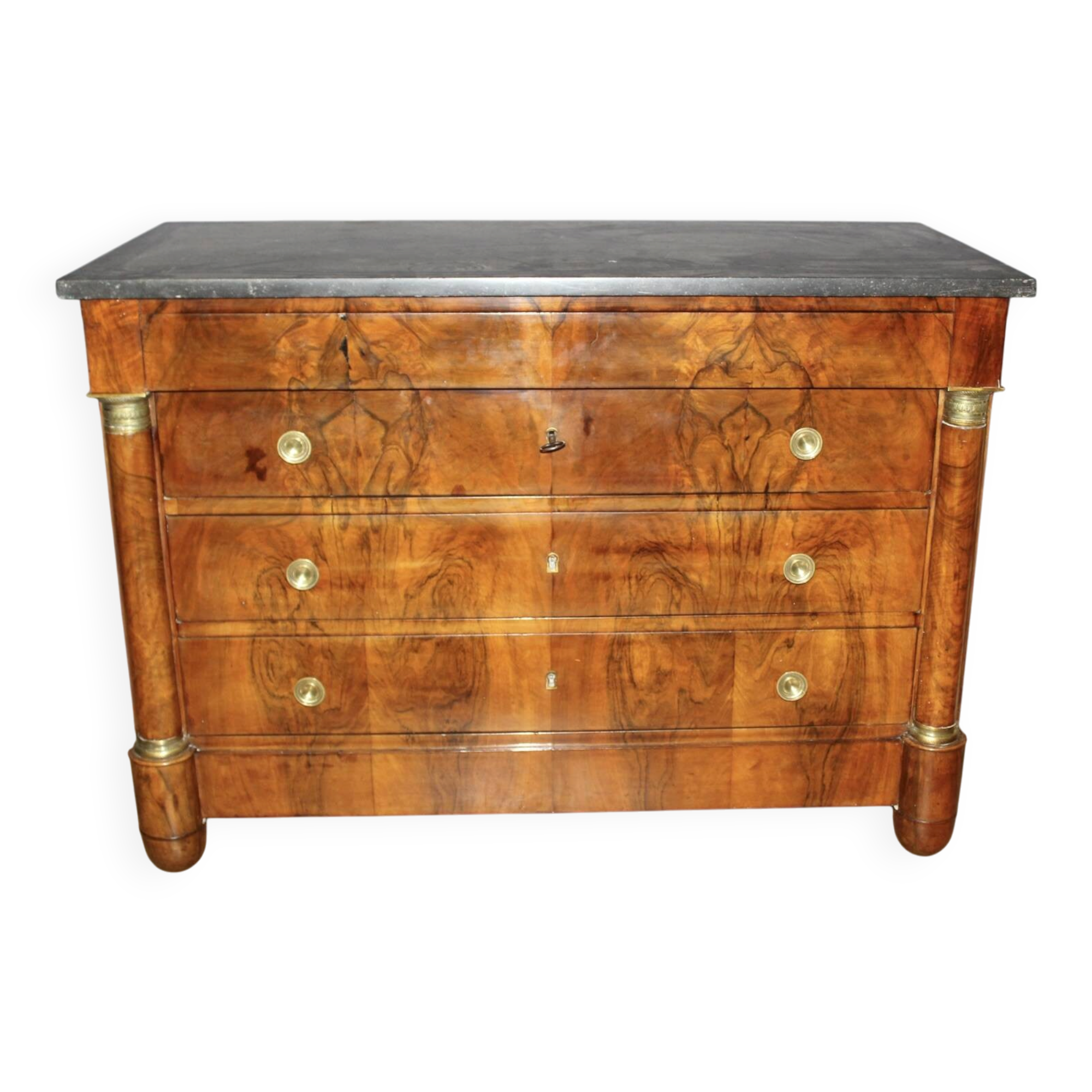 Empire Commode with Half Column, 19th Century