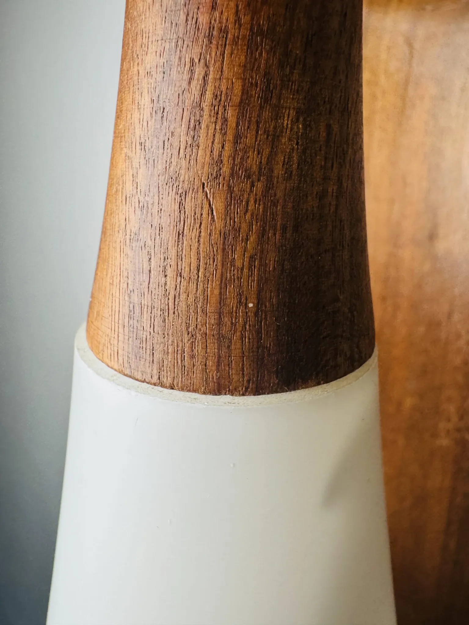 Floating Wall Lamp In Wood & Matt Opal Glass By Philips, The Netherlands, 1950S