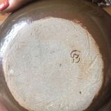 Flat ceramic teapot