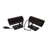 Set of two wall lights (Spots) Brown Brand Lita - Design 60's 70's