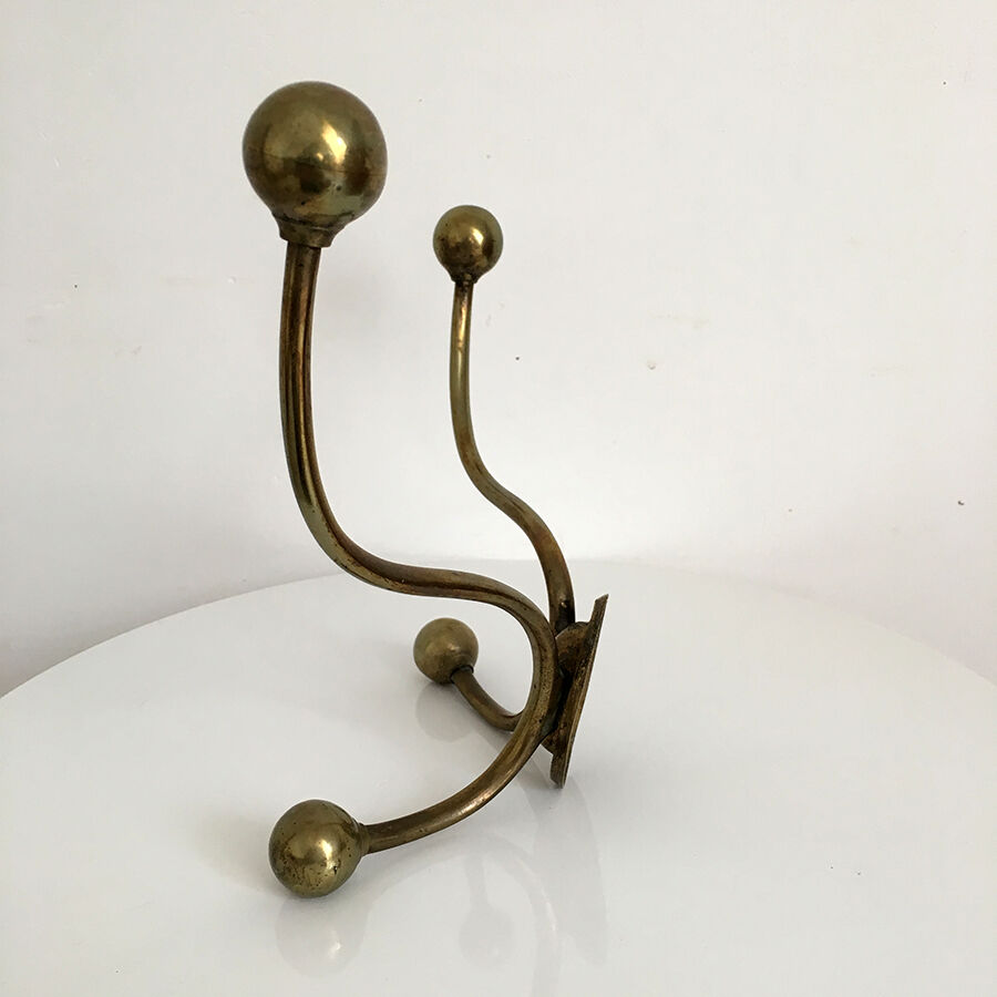 Vintage brass coat hook