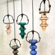 Set of 5 suspensions stalactite in stained glass vintage Nanny Still McKinney