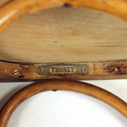 Vintage Thonet Bentwood Oak Chair With Original Label, Czechoslovakia, 1920