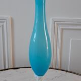 Sky blue opaline vase in the 1960s