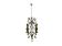 Tole Green Murano Glass Drop Chandelier 1960’s