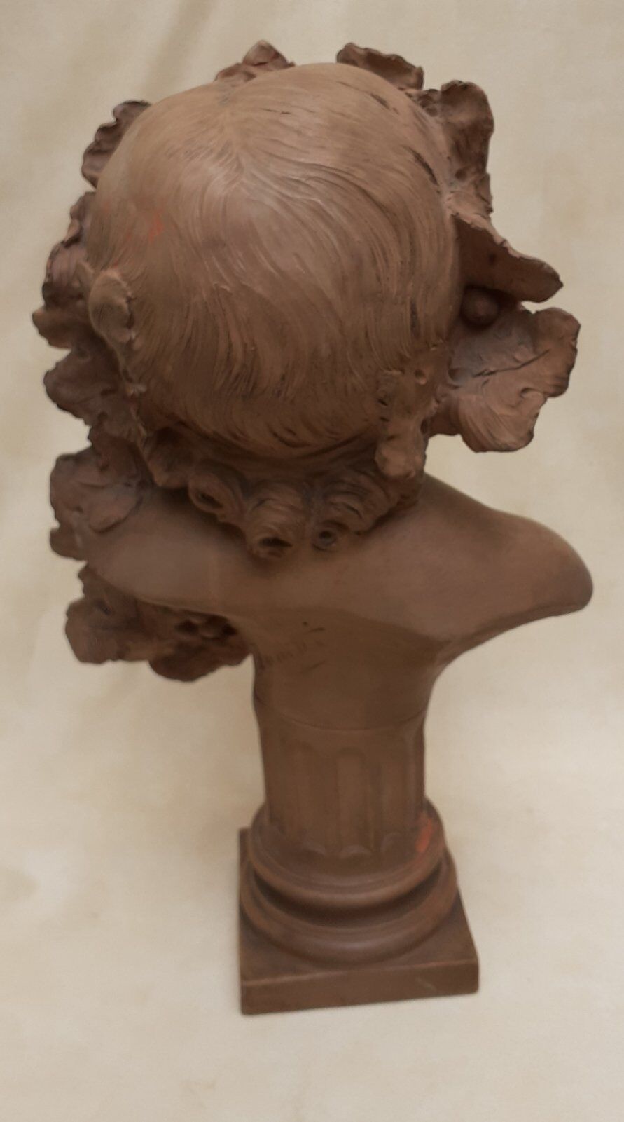 Buste de Bacchus enfant en terre cuite