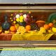 L.Maes. Still life with flowers and fruits. Large format.