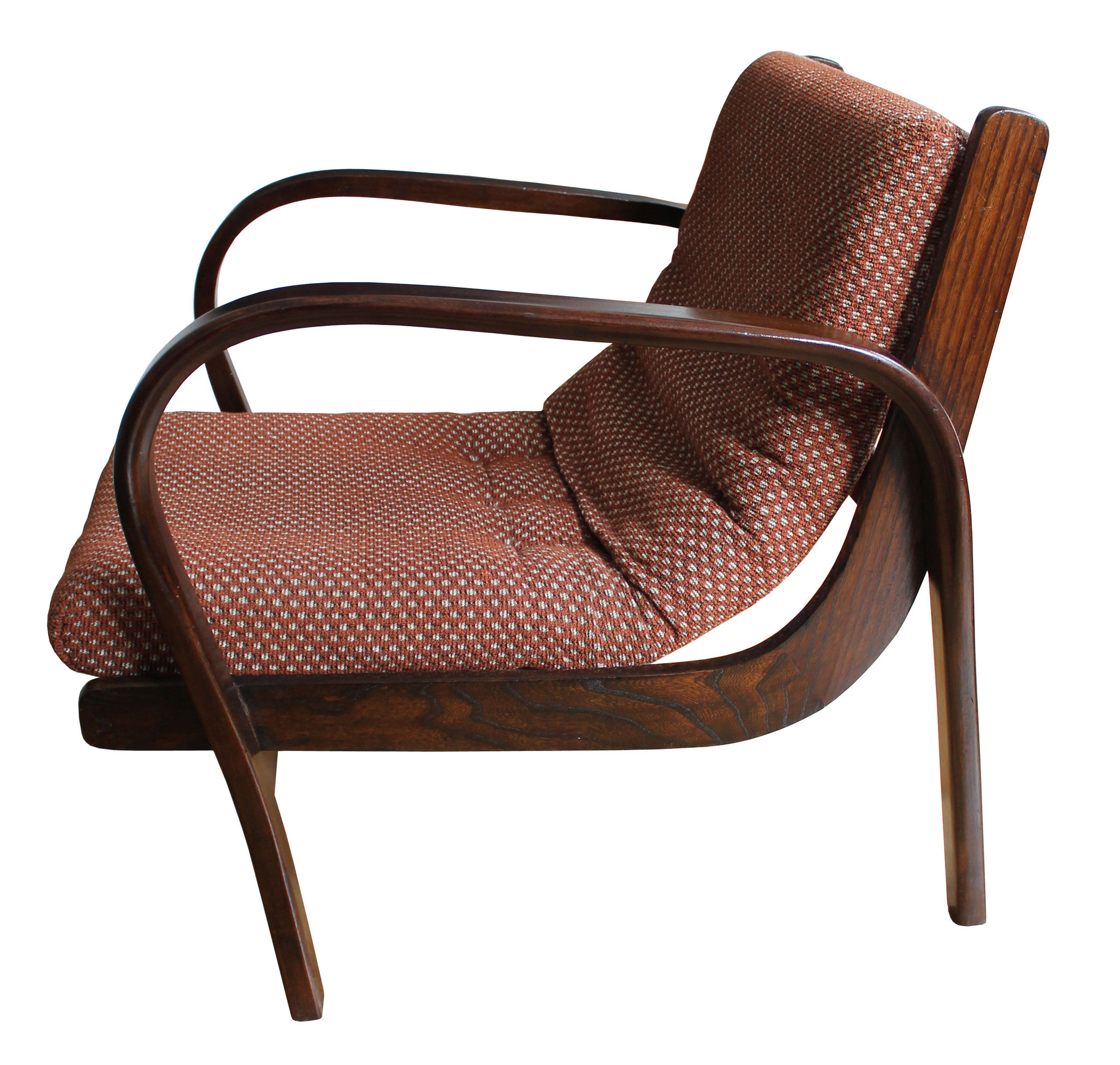 Pair of 1950's armchairs by Kropacek and Kozelka for Interier Praha