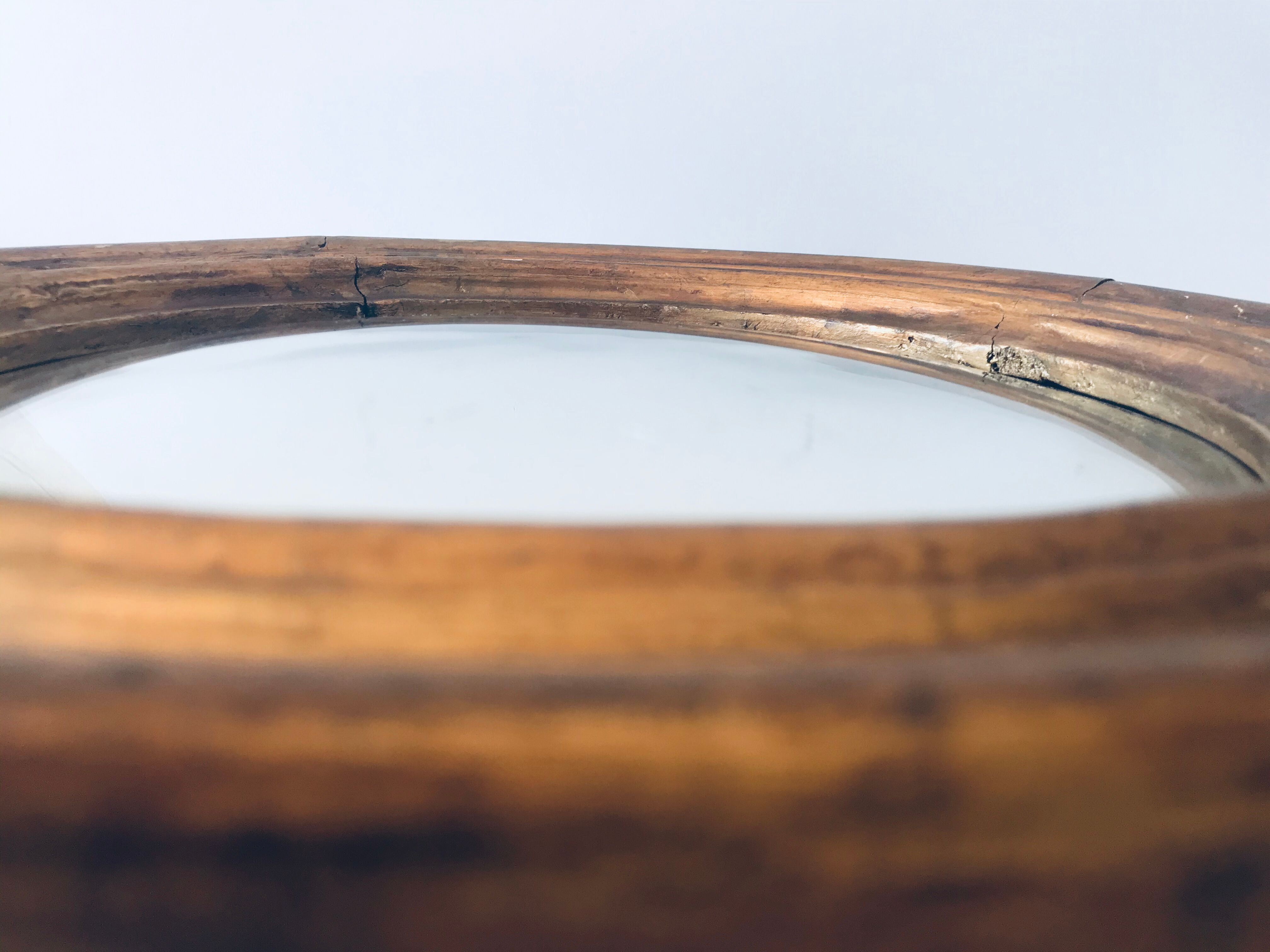 Ancient convex mirror, witch mirror 36cm