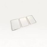 Vintage black triptych barber mirror