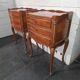 Pair of Louis XV style bedside tables in cherry wood marquetry.