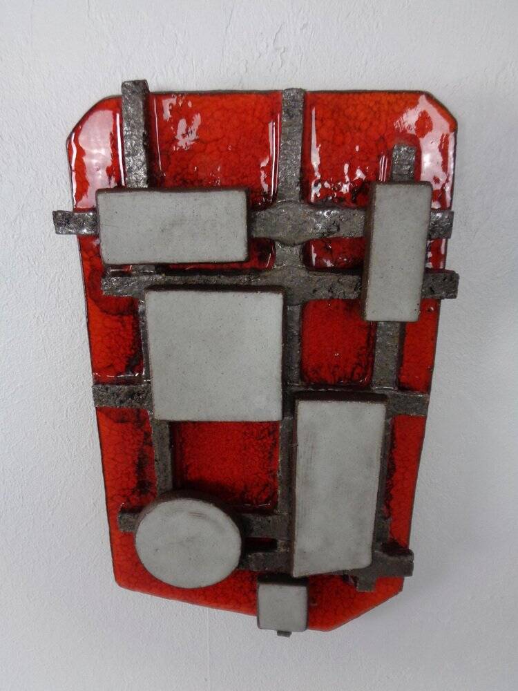 Brutalist ceramic wall panel from Krösselbach, Germany, 1960s