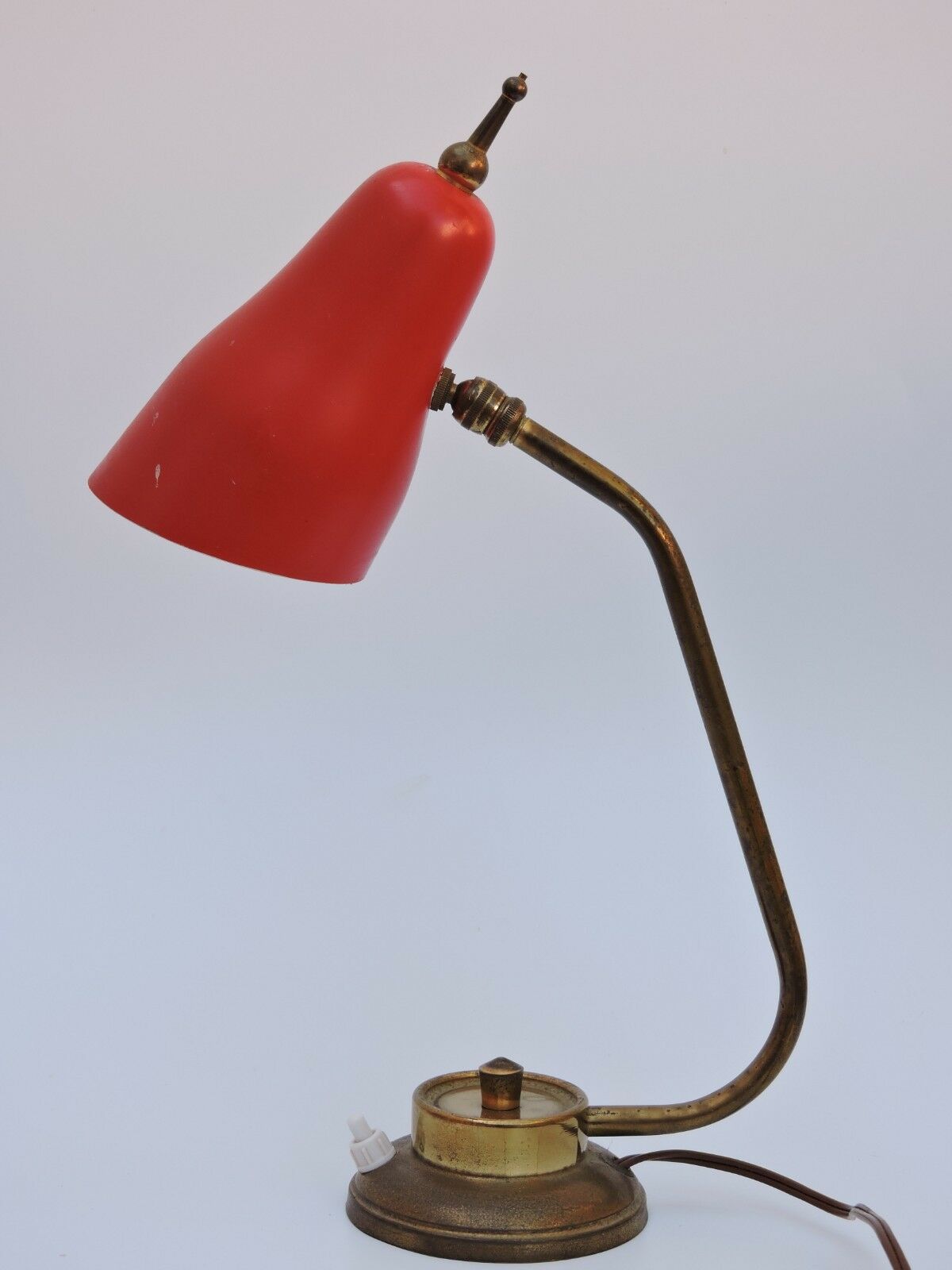 Vintage tole and brass design office lamp