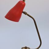 Vintage tole and brass design office lamp
