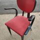 Fauteuil de bureau vers 1950 rouge et noir